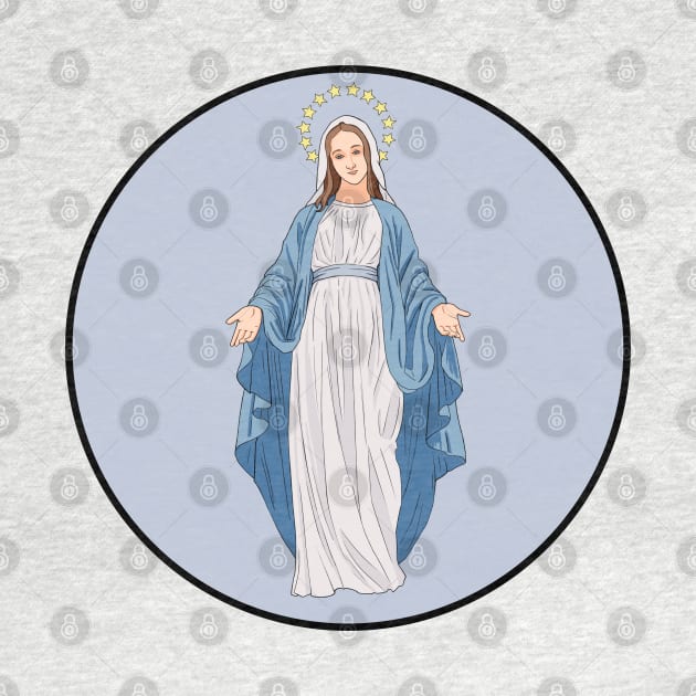 Virgin Mary Circle by gin3art